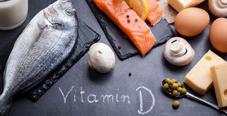 Alimentos ricos en vitamina D.